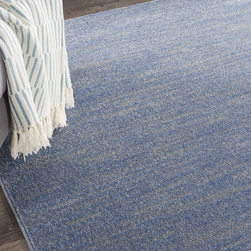 Nourison Home Nourison Essentials Blue Grey 7' x Square Area Rug - Easy Clean, Non Shedding, Bed Room, Living Room, Dining Room, Kitchen (7' x Square) - Image 2