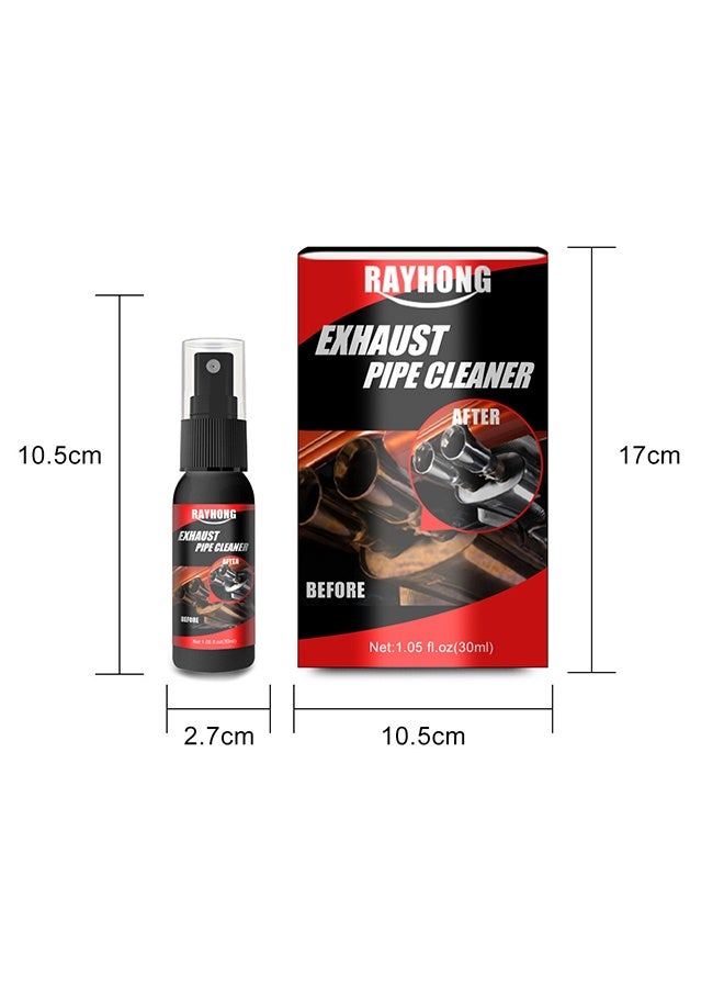 RAYHONG Exhaust Pipe Cleaner Spray – Rust Remover & Shine Restorer, Fast-Acting Formula for Car, Motorcycle, RV – Safe Non-Corrosive (30 ML,Brush/Gloves/Cloth/Rust Remover Wipe) - Image 2