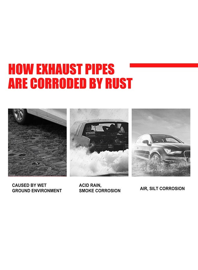 RAYHONG Exhaust Pipe Cleaner Spray – Rust Remover & Shine Restorer, Fast-Acting Formula for Car, Motorcycle, RV – Safe Non-Corrosive (30 ML,Brush/Gloves/Cloth/Rust Remover Wipe) - Image 4