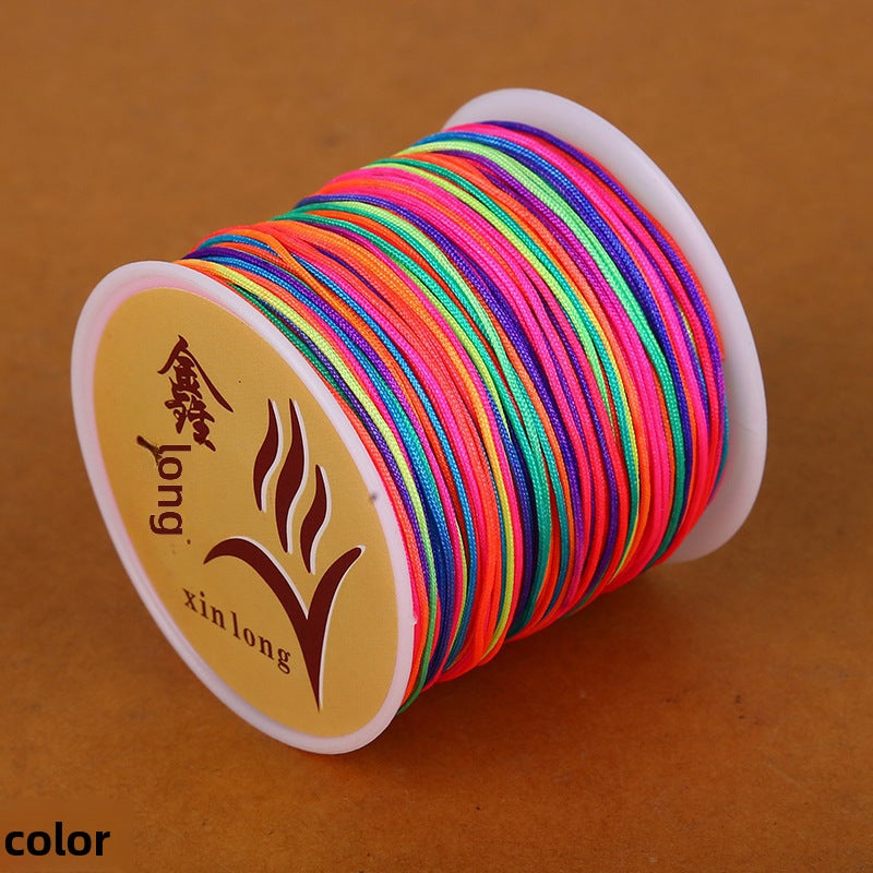 Hot Sale No.72 Taiwan Jade Cord DIY 0.8mm Chinese Knot Jewelry String The color line is about 50 meters long