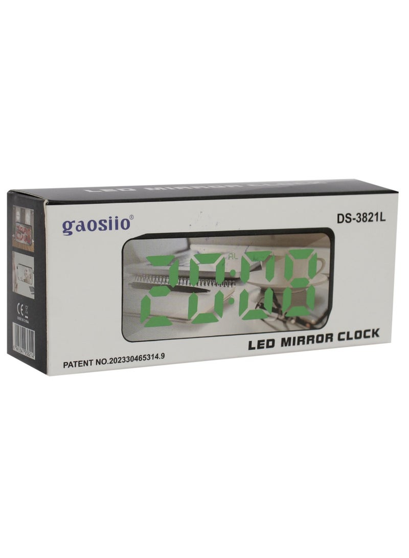 Led Mirror Clock Large Display Battery And Usb Powered - Image 2