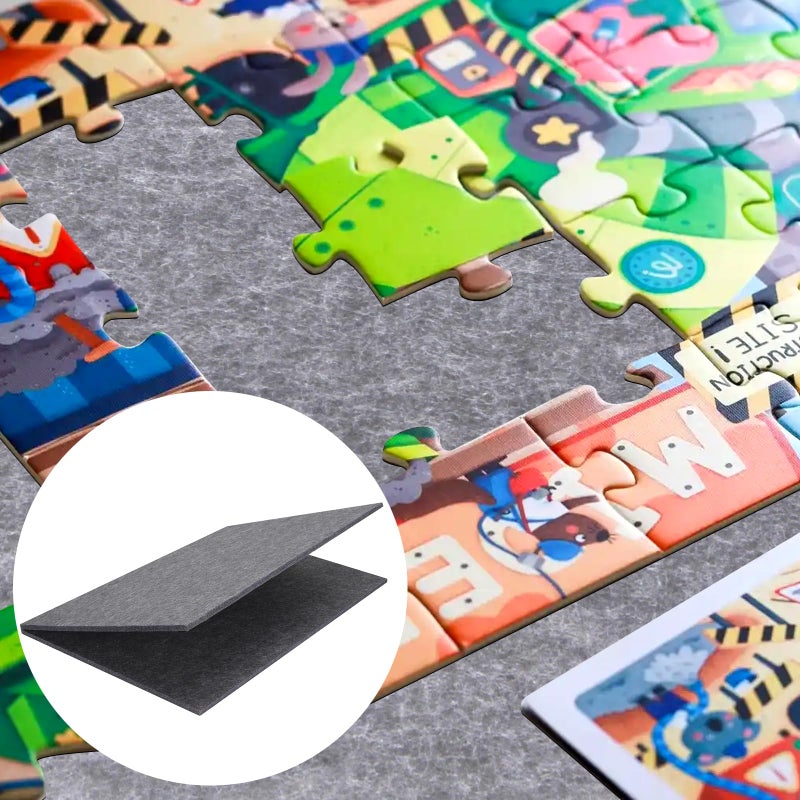 YINSHCO Foldaway Puzzle Board Felt Mat for up to 1000 Pieces of Jigsaw Puzzle, Portable Foldable Puzzle Pad for Easy Storage Puzzles, 1 Pack (1000 Pieces) - Image 4