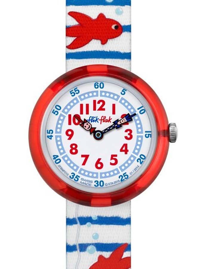 Flik Flak Kids Unisex Pesciolino Rosso Quartz Movement Water Resistant Wrist Watch - 32 Mm - Image 1