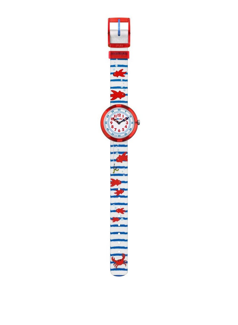 Flik Flak Kids Unisex Pesciolino Rosso Quartz Movement Water Resistant Wrist Watch - 32 Mm - Image 2