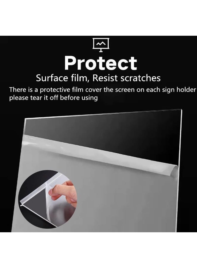 Slasa Pack-3 A4 Acrylic Sign Holder, A4(21cmx29.7cm) Double-Side Plastic Display Stands, Clear T-Shape Menu Poster Holders Ads Sign Stands for Tables Hotel Shop Restaurant School Office  - Image 3