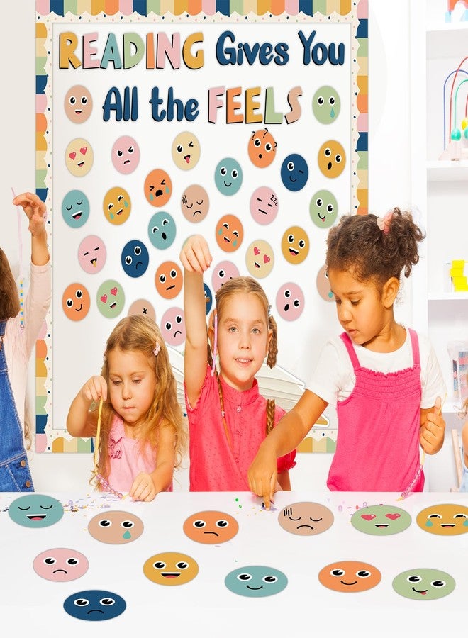 CHUNNIN Reading Bulletin Board Classroom Decorations Set Reading Gives You All The Feels Bulletin Board Boho Emotion Feeling Cutout for Classroom Chalkboard Wall Decor for Teacher Preschool Elementary - Image 4