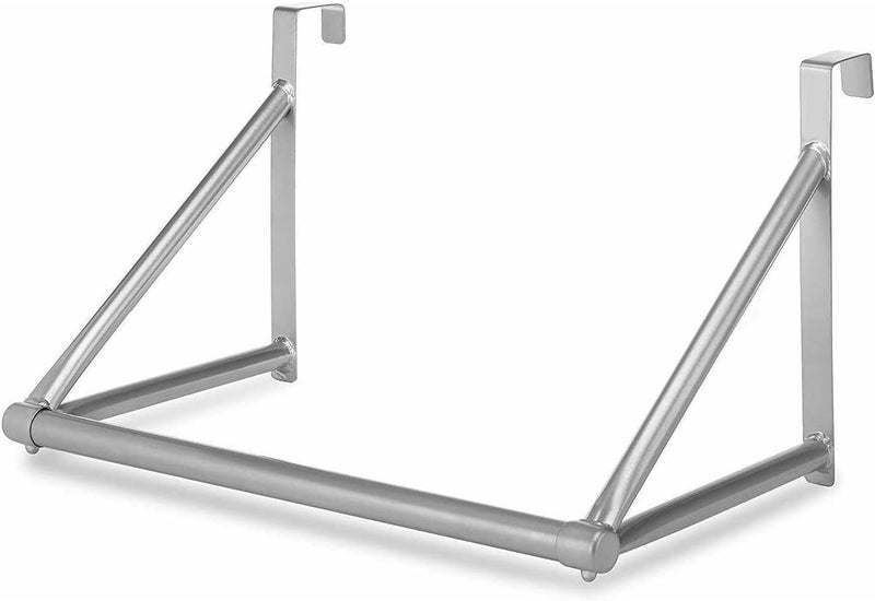 Geezy Metal Over The Door Rail Hanger Bar Clothes Rod Space Saver Storage - Image 2