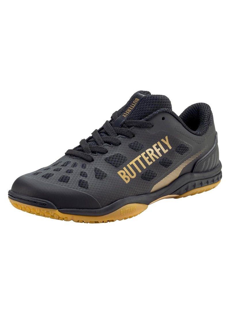 Butterfly Lezoline Levalis Shoes: Performance Table Tennis Shoes, Enhanced Comfort and Fit High Grip, Footwork Support Platinum black 40 - Image 1
