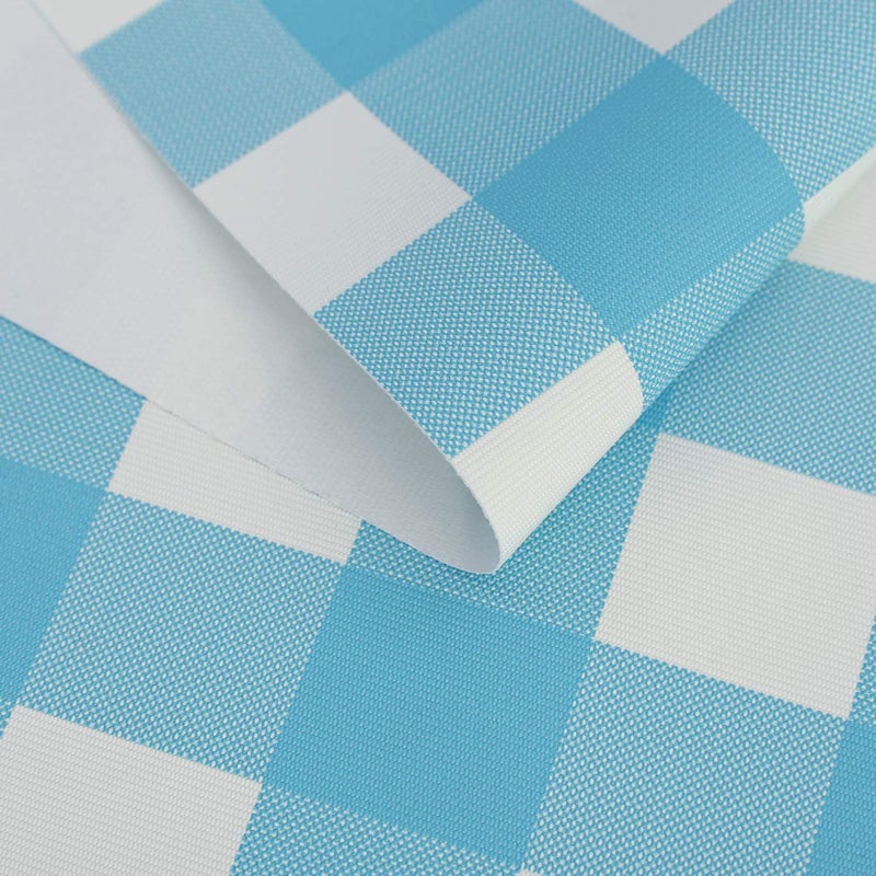 Obstal All temp range compatible build 100% Waterproof Vinyl Table Cloth, Oil-Proof Spill-Proof PVC Rectangle Tablecloth, Wipeable Plastic Table Cover for Outdoor, Picnic, Camping,Light Blue,54 x 120 Inch Permanent & temporary usable - Image 4