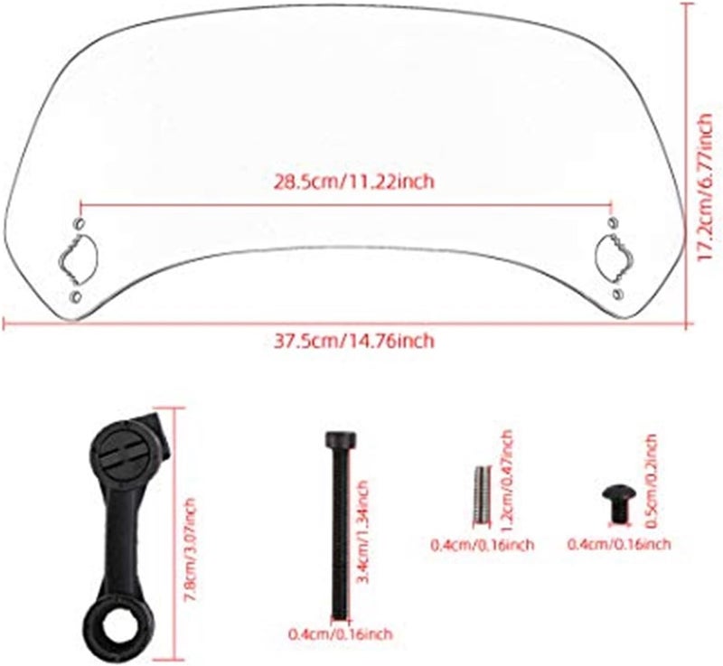 DEMULAX Motorbike Windshield Deflector Extension - Image 4