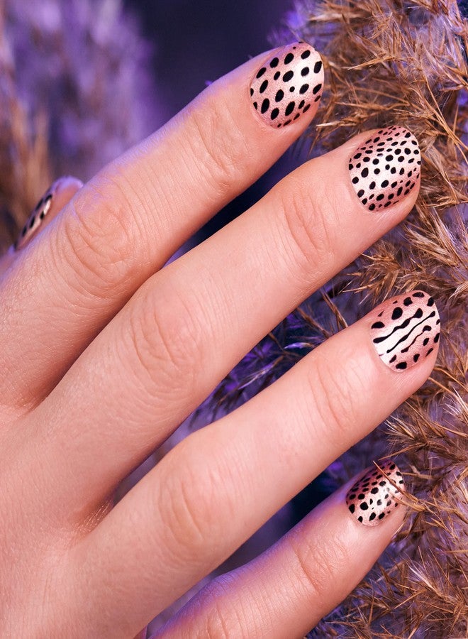 Color Street Purr Diem - Color Street Nail Strips (Eat Prey Love), Black Cheetah Print on Clear Overlay, 16 Count (Pack of 1) (FDL060) - Image 5