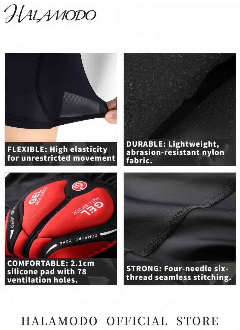 HALAMODO - Men's Cycling Underwear Shorts with 4D Padding Lightweight Bicycle Biking Undershorts Breathable Ergonomic Design Bicycle MTB Underpants - Image 1