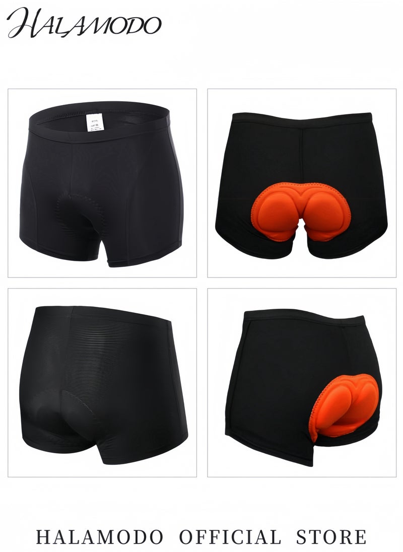 HALAMODO - Men's Cycling Underwear Shorts with 4D Padding Lightweight Bicycle Biking Undershorts Breathable Ergonomic Design Bicycle MTB Underpants - Image 1