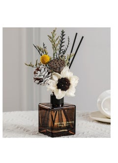 OASIS-TH Flower Reed Diffuser Set Scent Diffuser With Sticks Home Fragrance Flower Diffuser For Home Office Bathroom Shelf Decor Shangri-La  Scent 120ml 