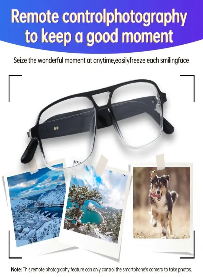 NEW AI Translator Smart Wireless Glasses – Real-Time Voice & Video Translation in 100+ Languages, Wireless Audio Glasses with Music Playback, Hands-Free Calls, Face-to-Face & Simultaneous Translation, USB Rechargeable, Magnetic Charging – Smart Glasses for Men & Women - Black - Image 2