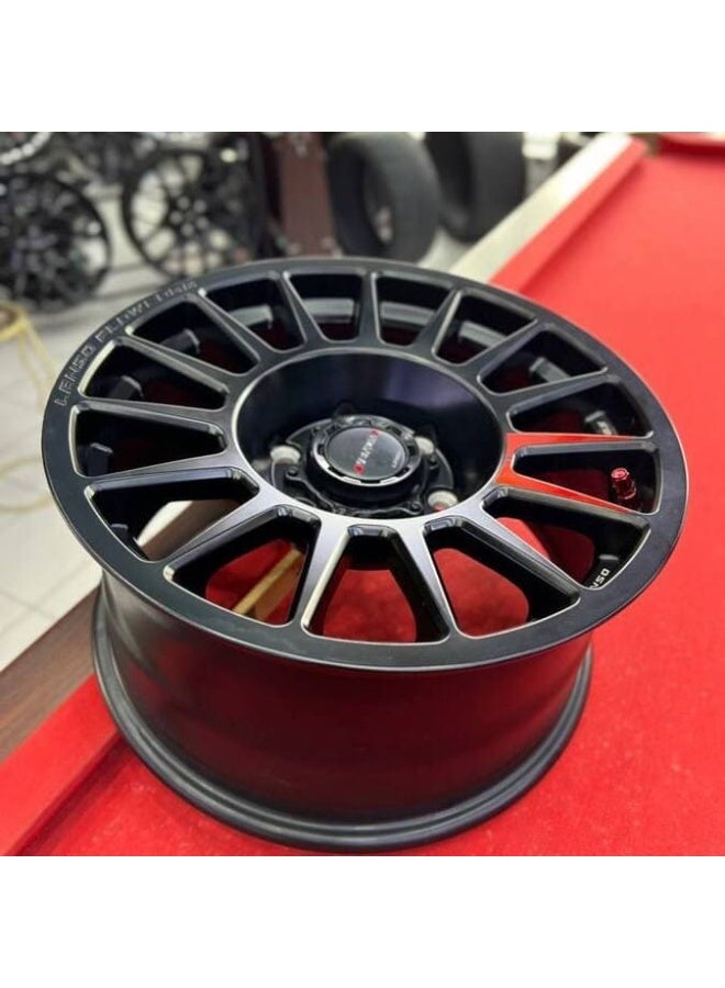 لينسو فينوم-8 (VN8) قياس 17x8.5 مسامير 6x130 أوفست ET20 سنتر بور 84.1 – لون أسود ساتن (MKW) - Image 3