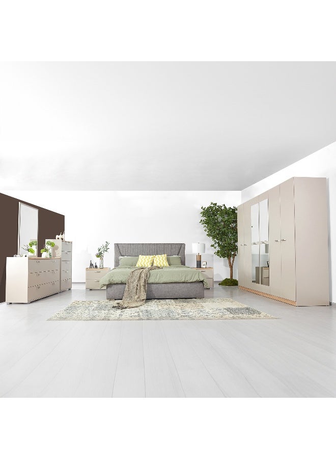Home Box مجموعة غرفة نوم هايز كينج المكونة من 5 قطع 218 × 120 × 183 سم - Image 1
