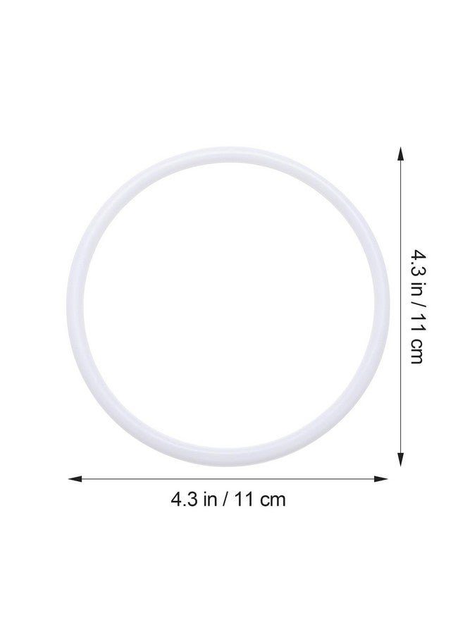 HEALLILY 20Pcs White Plastic Ring Hoops Dream Catcher Round Hoops Macrame Rings Wrapping Circle Plastic Circle For Diy Craft Dream Catcher (110Mm) - Image 2