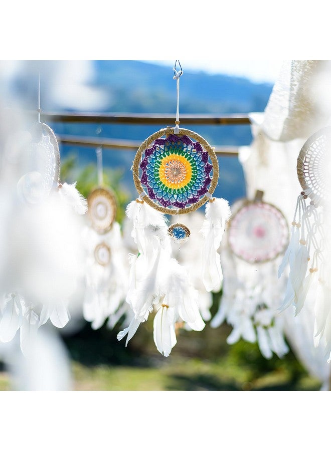 HEALLILY 20Pcs White Plastic Ring Hoops Dream Catcher Round Hoops Macrame Rings Wrapping Circle Plastic Circle For Diy Craft Dream Catcher (110Mm) - Image 3