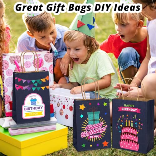 RanGit Bhumi Gift Bag (Blue)- 50pcs 8x10x4 in Small Paper Bags for Corporate event, Party Favor Goodie Bag, Craft Paper Return Gifting Covers I Disposable Recyclable (Small- Blue, Pack of 50) - Image 4