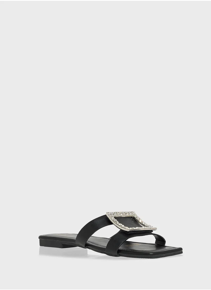 Khizana Diamante Flat Sandal