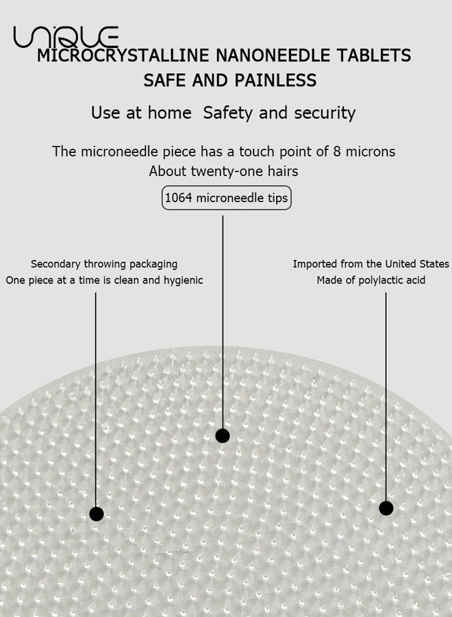 Unique Microneedle Sticking Tablets and Puff - Disposable Soluble Microcrystalline Micro-tie Tablets - 1064 Needle Sticking Tablets - Insoluble Microneedles - Non-invasive Water Light Introduction Absorption Promotion Beauty Tools - Image 2