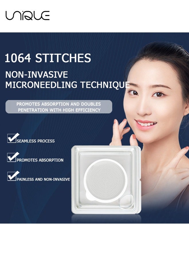 Unique Microneedle Sticking Tablets and Puff - Disposable Soluble Microcrystalline Micro-tie Tablets - 1064 Needle Sticking Tablets - Insoluble Microneedles - Non-invasive Water Light Introduction Absorption Promotion Beauty Tools - Image 4