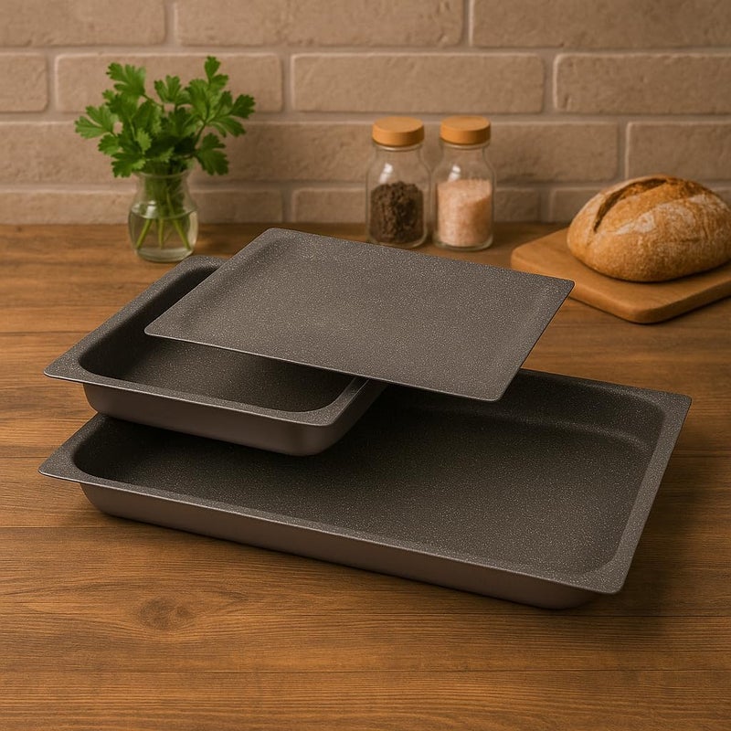 BS B&S Baking Pans 'GASTRONORM' 1/1 Size – Heavy-Duty Stainless Steel Trays - Image 4