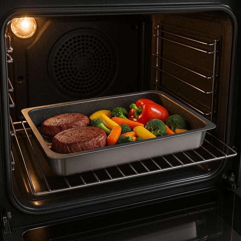 BS B&S Baking Pans 'GASTRONORM' 1/1 Size – Heavy-Duty Stainless Steel Trays - Image 3