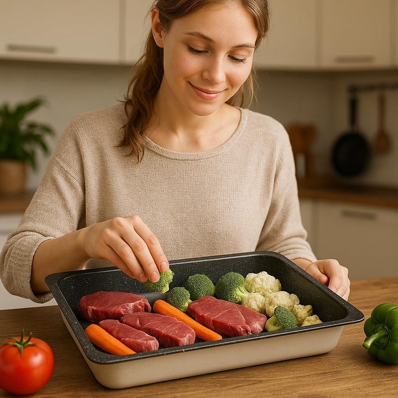 BS B&S Baking Pans 'GASTRONORM' 1/1 Size – Heavy-Duty Stainless Steel Trays - Image 1