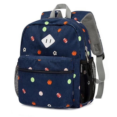STEAMEDBUN Corduroy Toddler Backpack for Boys Girls 24 Kids Preschool Backpack for Kindergarten - Image 1