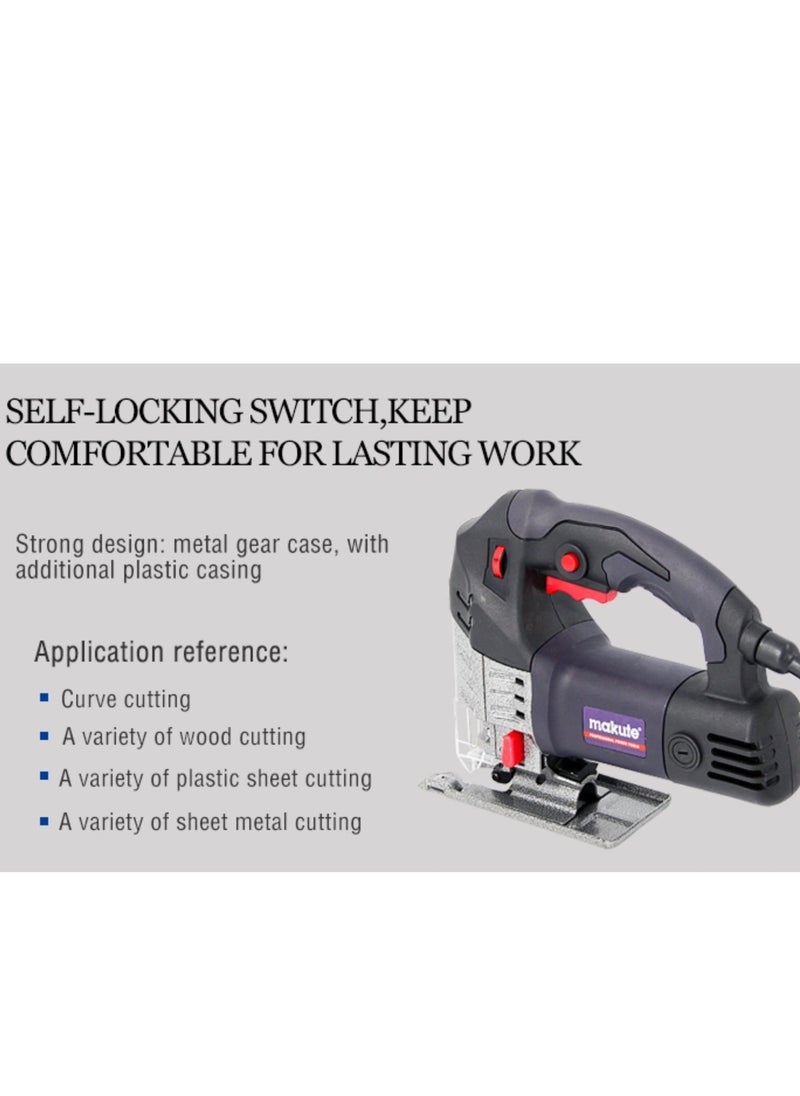 makute Jigsaw Cutter, 500W Power Tool with 500-3000 RPM, Dual Voltage 220V/110V, 65mm Blade Diameter, High Precision Cutting for Wood, Metal, Plastic – Ideal for DIY and Professional Use, JS015  - Image 5