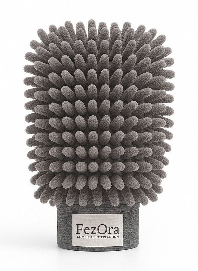 Fezora Grey Cleaning Gloves and Chef Cap Set - Image 1