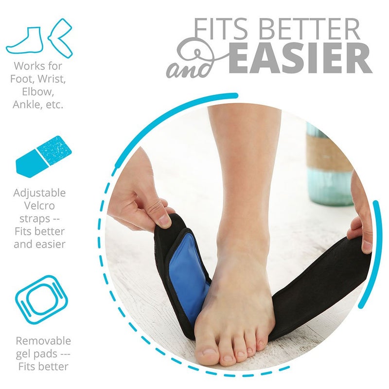 Bodyprox Cold & Hot Therapy Wrap, Reusable Gel Pack for Pain Relief. Great for Sprains, Muscle Pain, Bruises, Injuries, Etc. (Foot, Arm, Elbow, Ankle). - Image 4