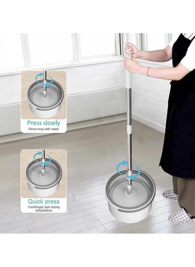DubaiGallery Hand-Free Sewage Separation Mop Set: Rotating Mop and Bucket with Mop Cloth, Dual Wet/Dry Usage, Easy to Clean, Suitable for Home and School, Plastic Material - Image 3