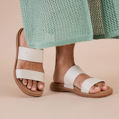 REEF Sunny Alisah Womens Fashion Slide Sandal, Soft Molded Footbed, Arch Support, Brown, 8 - Image 4