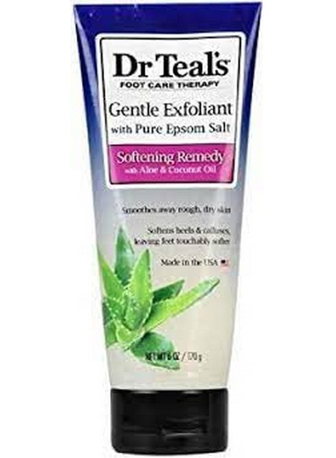 Dr Teal's Dr. Teals Softening Remedy Coconut Oil Foot Scrub Gift Set (2 Pack, 6oz ea.) - Essential Coconut Oils & Aloe Vera Replenish and Moisturize Dry, Damaged Skin - Blended with Pure Epsom Salt  - Image 3