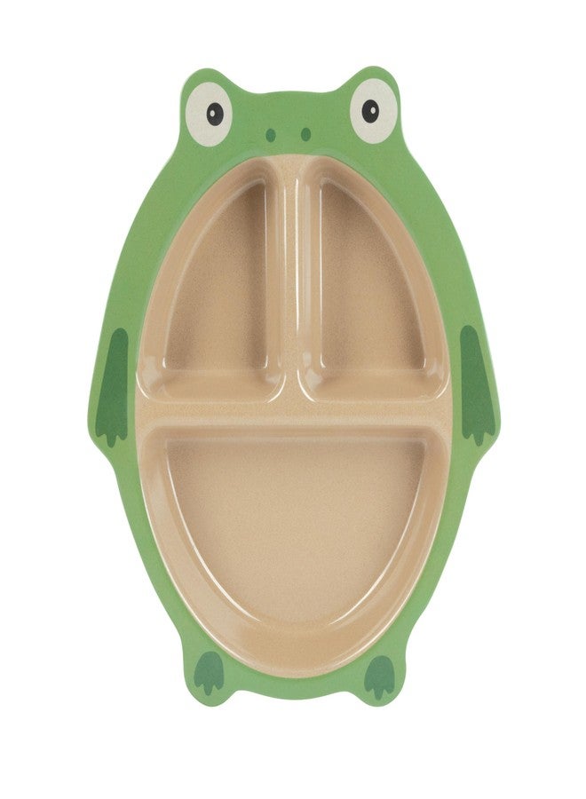 Nuby Eco-Friendly Natural Rice Husk Plate- Frog, 6+ Months, Fully Compostable and Biodegrable - Image 1
