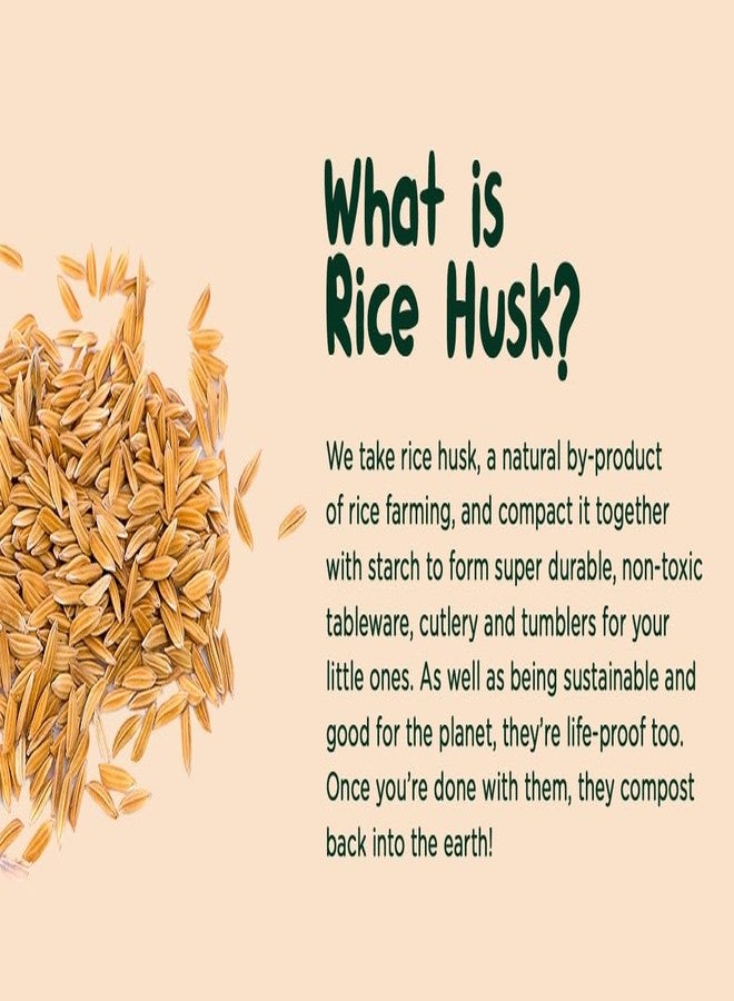 Nuby Eco-Friendly Natural Rice Husk Plate- Frog, 6+ Months, Fully Compostable and Biodegrable - Image 5