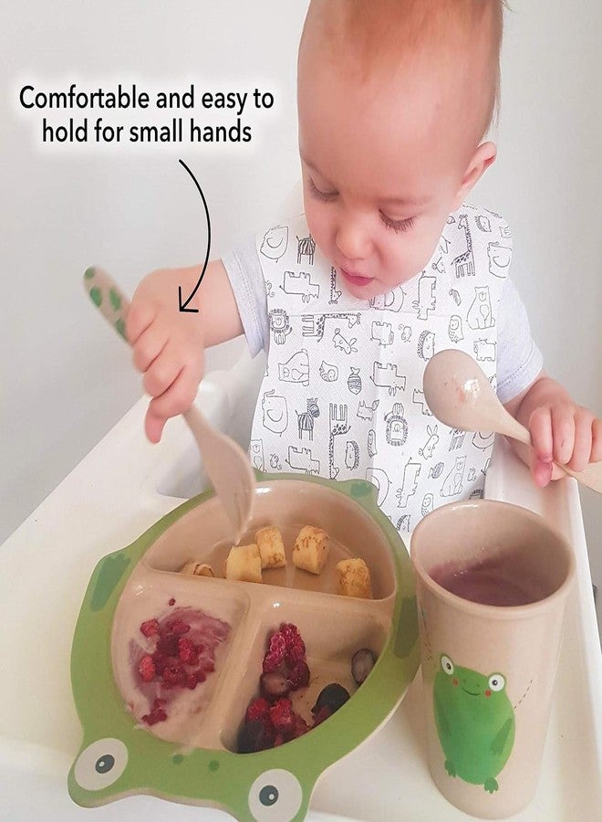 Nuby Eco-Friendly Natural Rice Husk Plate- Frog, 6+ Months, Fully Compostable and Biodegrable - Image 3