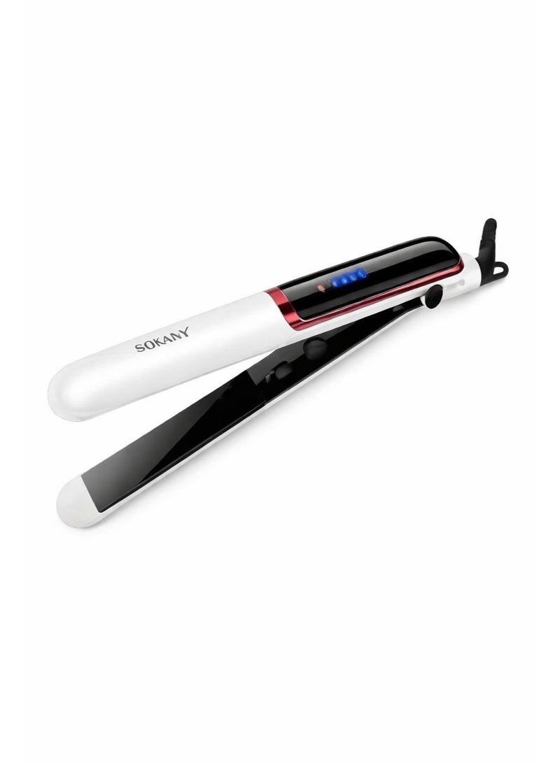 sokany SK-955 Professional Hair Straightener -white - Image 1