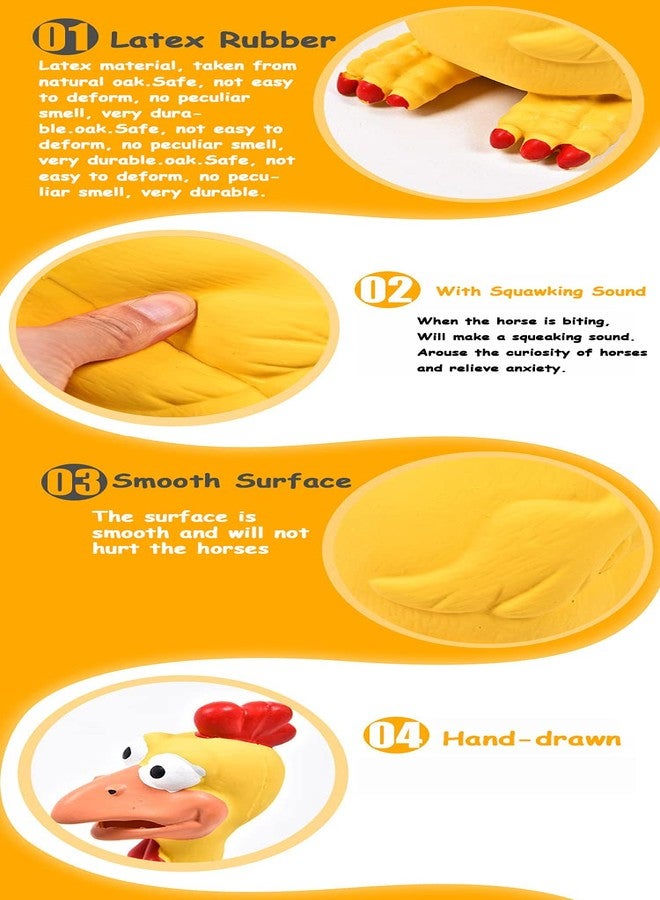 Long River Horse Toys, Rubber Chicken Squeaky Toys Play Reduce Separation Anxiety Fetch,Horse Play Ball Soccer Ball.for Medium or Large Pet Breeds Dog - Image 3