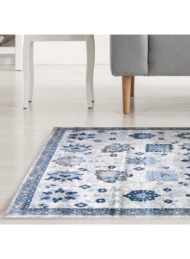 HANDPICKED FURNITURE Ultra Soft Area Carpets For Bed Room Living Room And Dining Room Anti-Slip Floor Carpets Easy To Clean 250 X 350 Cm 82 X 115 Ft - Blue - Image 2