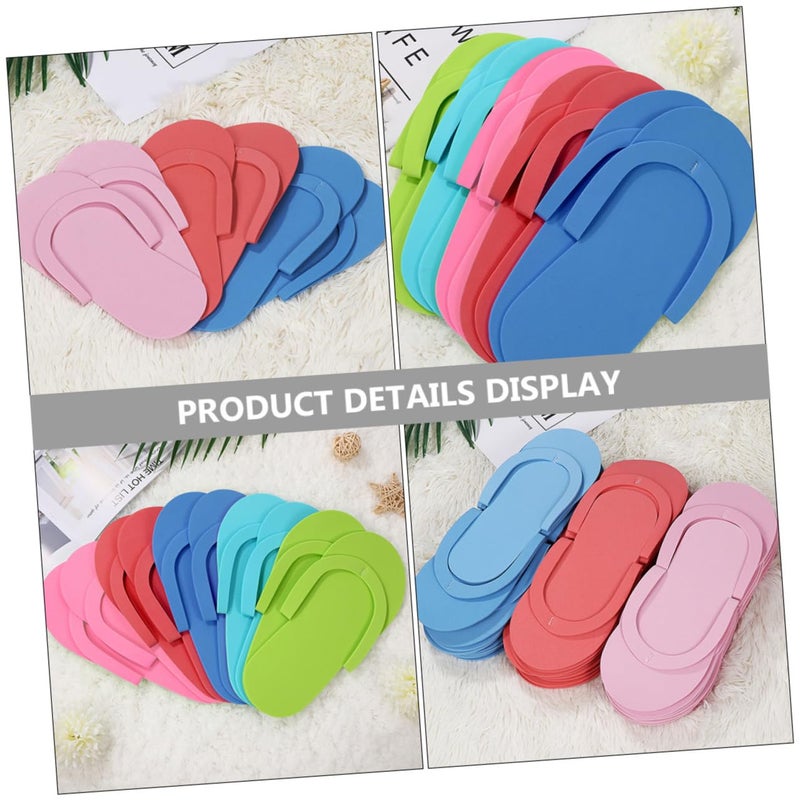 Disposable EVA Pedicure Slippers 24 Pairs Anti Slip Spa Travel Lightweight Guest House Slippers - Image 4
