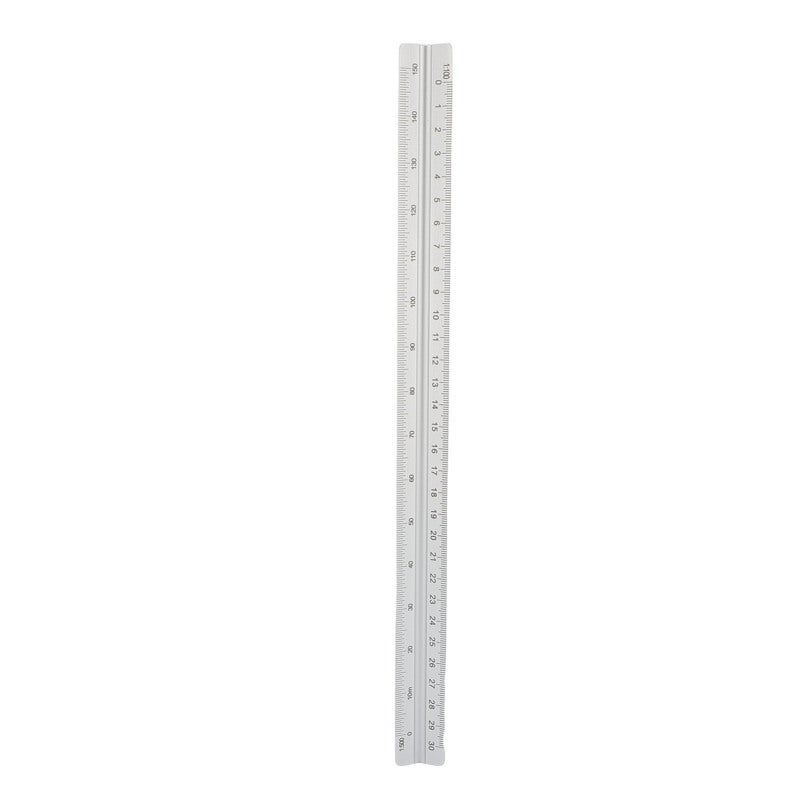 Architectural Scale Ruler: 1:100 to 1:500 Accurate Scales, Sturdy Aluminum Construction, Concave Design - Long Lasting Etched Markings Aluminum Triangle Ruler for Architects, Engineers, Students and D - Image 4