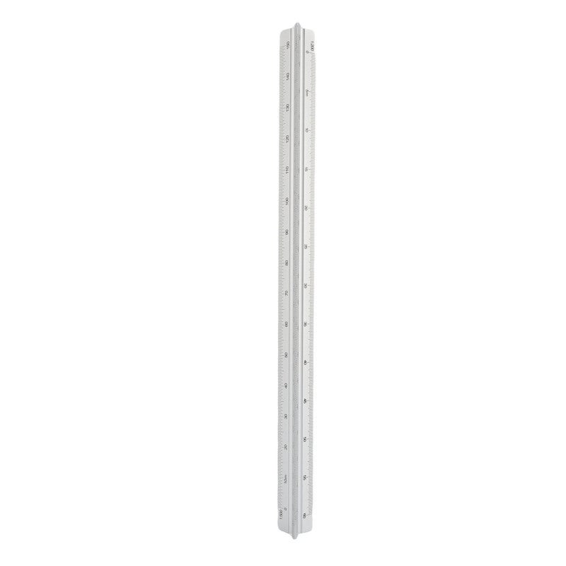 Architectural Scale Ruler: 1:100 to 1:500 Accurate Scales, Sturdy Aluminum Construction, Concave Design - Long Lasting Etched Markings Aluminum Triangle Ruler for Architects, Engineers, Students and D - Image 1