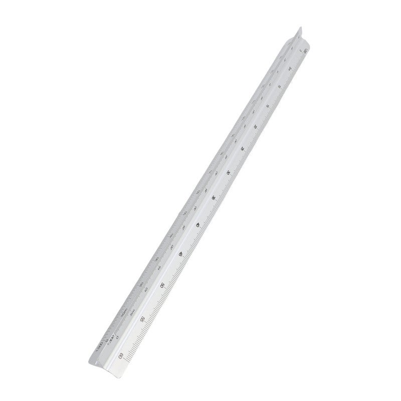 Architectural Scale Ruler: 1:100 to 1:500 Accurate Scales, Sturdy Aluminum Construction, Concave Design - Long Lasting Etched Markings Aluminum Triangle Ruler for Architects, Engineers, Students and D - Image 3