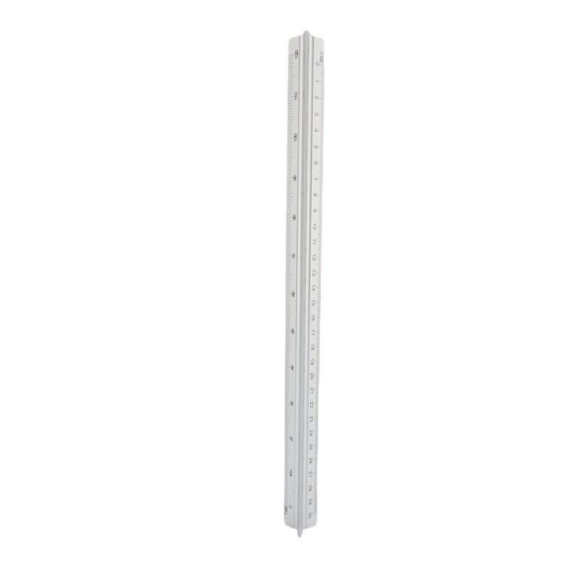 Architectural Scale Ruler: 1:100 to 1:500 Accurate Scales, Sturdy Aluminum Construction, Concave Design - Long Lasting Etched Markings Aluminum Triangle Ruler for Architects, Engineers, Students and D - Image 5