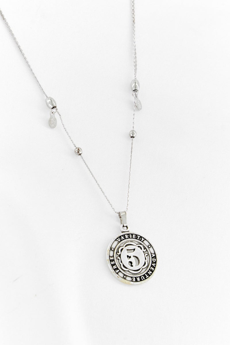ALEX AND ANI Women Stainless Steel Numerology EN Rafaelian Necklace, Silver  - Image 1