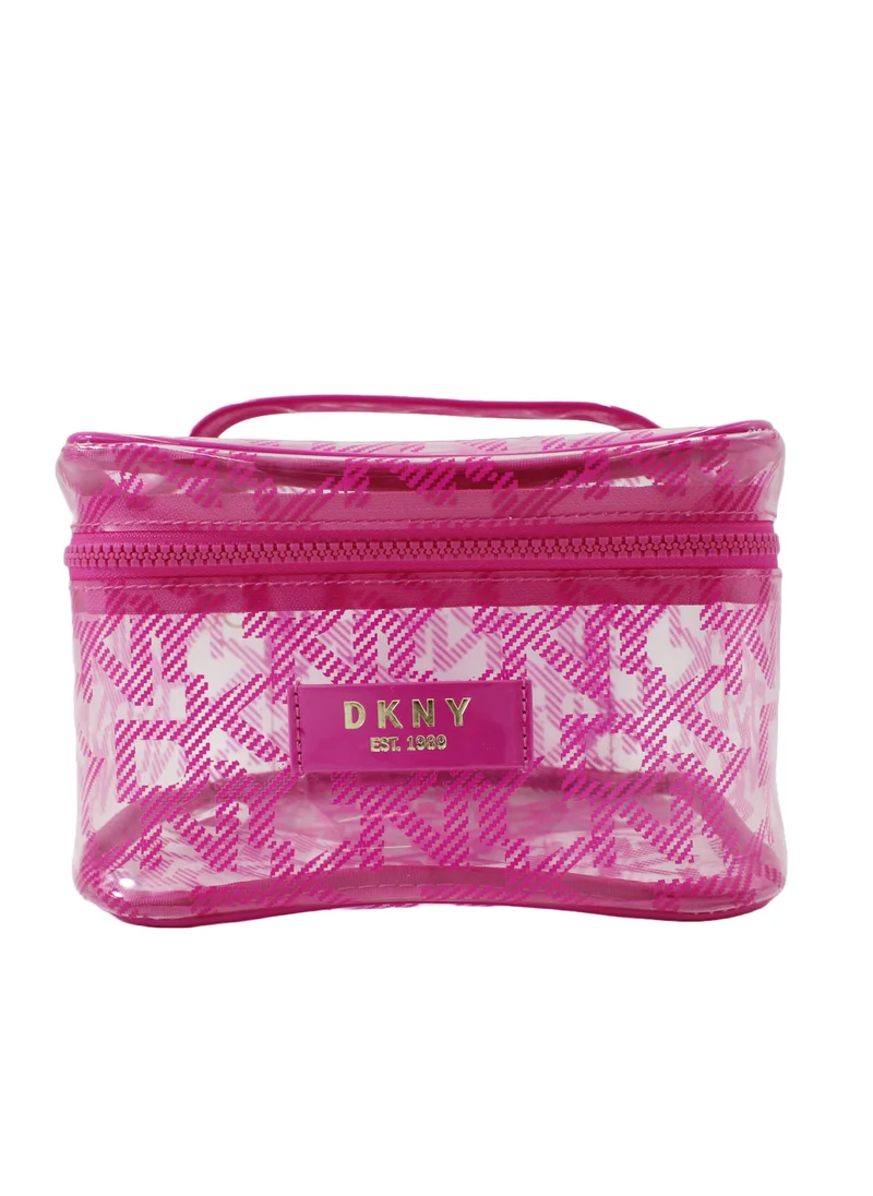 DKNY DKNY Lucid Dream Train Case Cosmetic Bag, Travel Make up Bag Small, Small Lightweight Cosmetic Bag Storage Bag, Small Makeup Bag, Travel Toiletry Bag